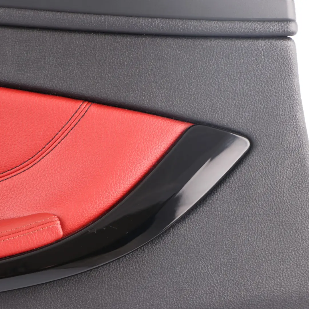 Lateral Trim Panel Rear Left N/S Side Cover Leather Black Red to BMW F32 with Part number 7389673 BMW F32 Lateral Trim Panel Rear Left N/S Side Cover Leather Black Red - SKU 7389673 - Part number 7389673