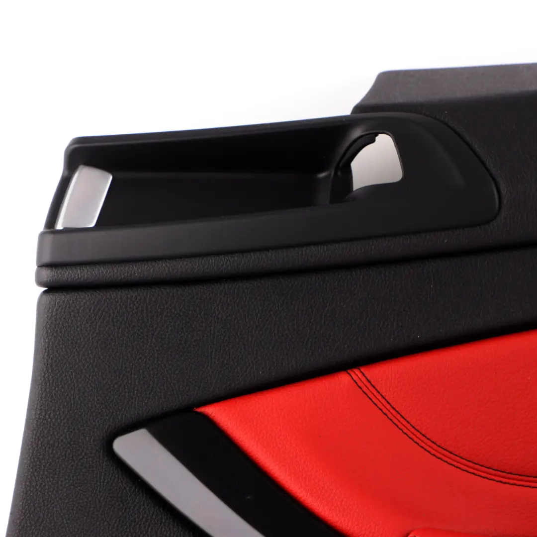 BMW F32 Embellecedor Lateral Tapa Trasera Lado Derecho Cuero HiFi Negro Rojo - SKU 7389760 - Número de pieza 7389760