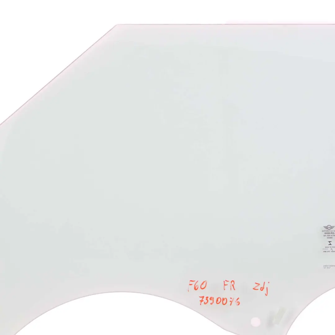 Mini Countryman F60 Szyba Drzwi Przednia Prawa AS2 - SKU 7390076 - Numer Części 7390076