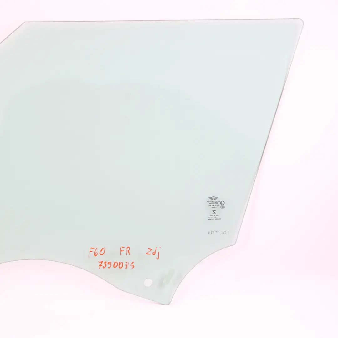Window Glass Mini Countryman F60 Door Front Right Side AS2 to with Part number 7390076 Window Glass Mini Countryman F60 Door Front Right Side AS2 - SKU 7390076 - Part number 7390076
