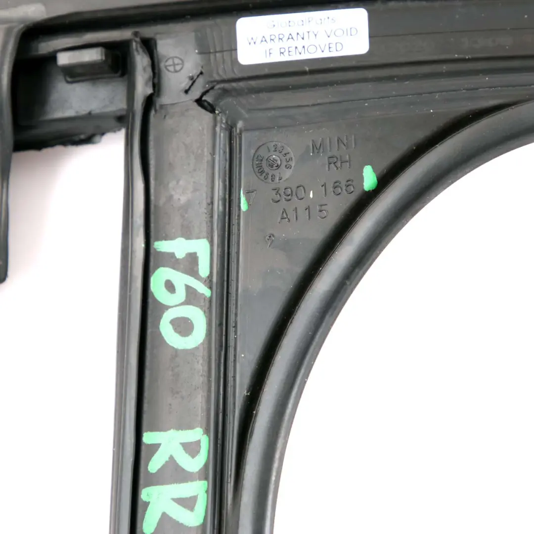  Door Window Seal Mini F60 Countryman Rear Window Sealing Guide Right O/S - SKU 7390166 - Part number 7390166
