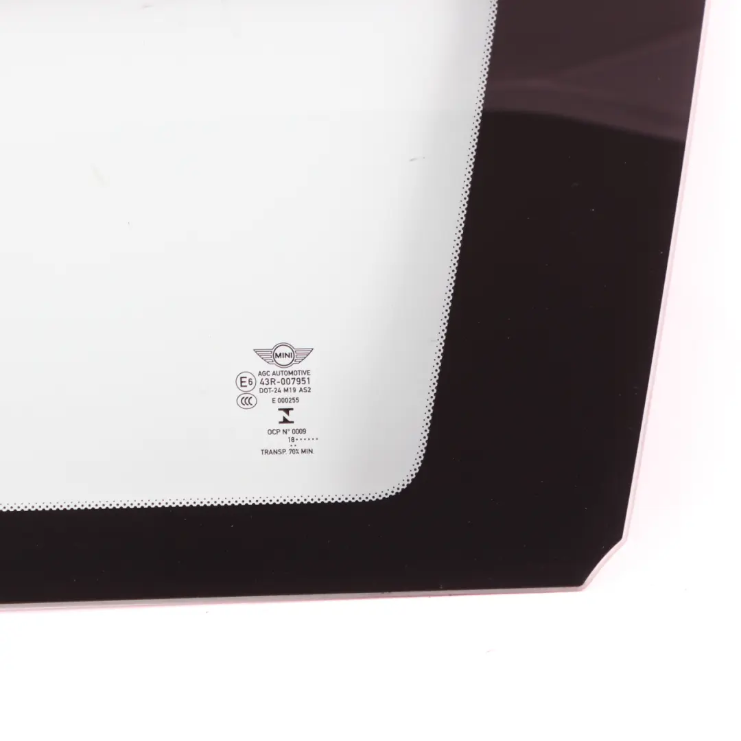 Side Window Quarter Glass Rear Right O/S Glazing AS2 to Mini Countryman F60 with Part number 7390238 Mini Countryman F60 Side Window Quarter Glass Rear Right O/S Glazing AS2 - SKU 7390238-1 - Part number 7390238