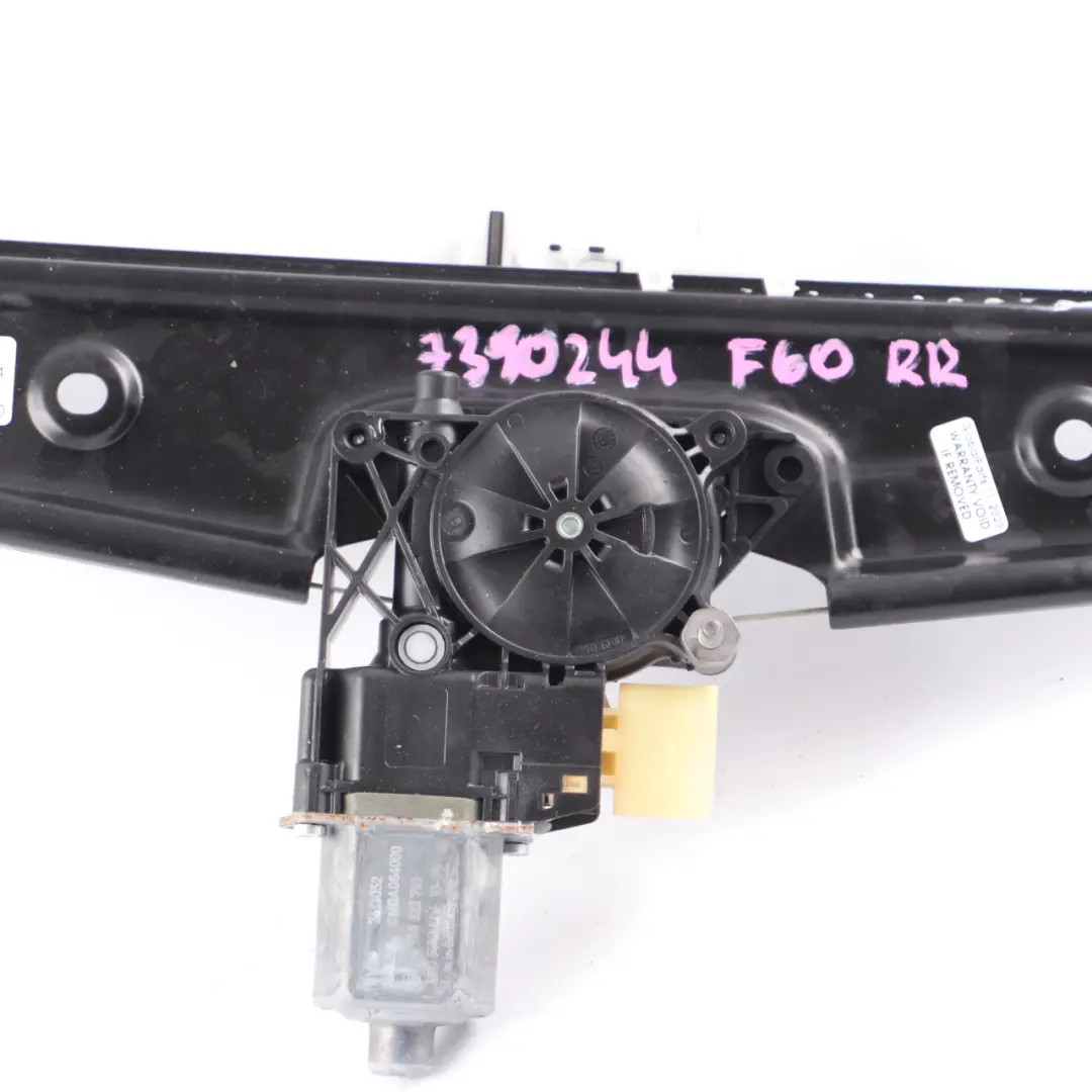 Mini F60 Countryman Meccanismo regolatore alzacristalli porta posteriore destra - SKU 7390244 - Numero di parte 7390244