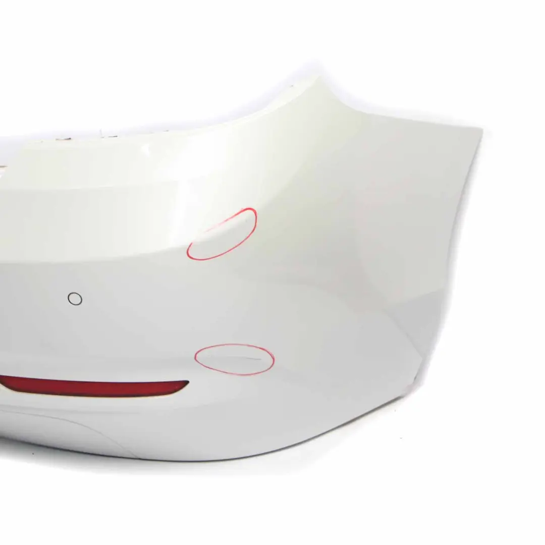 BMW F22 F23 Rear Bumper Sport Line Trim Panel Mineralweiss White - A96 - SKU 7390348-MW - Part number 7390348