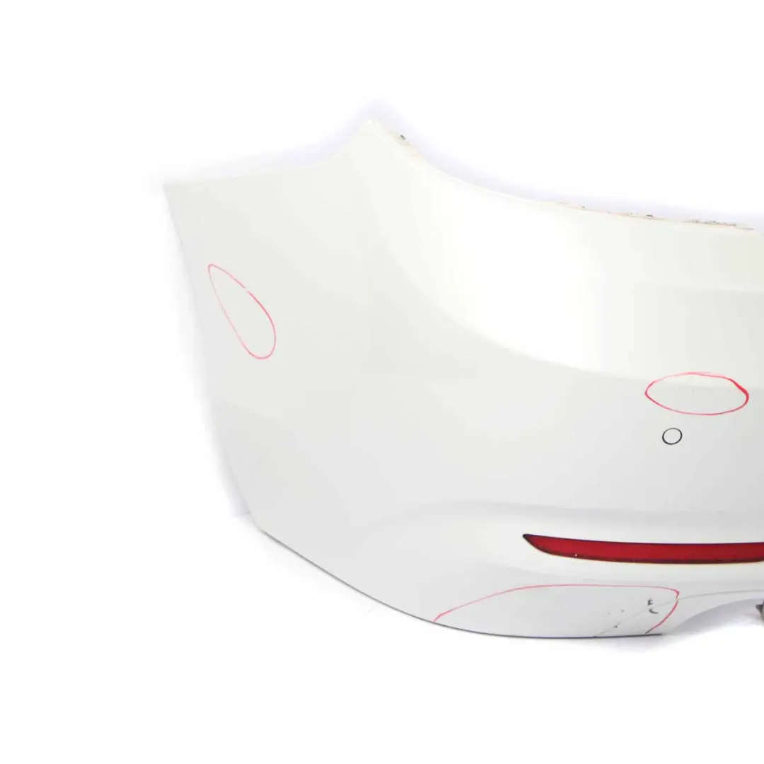 BMW F22 F23 Rear Bumper Sport Line Trim Panel Mineralweiss White - A96 - SKU 7390348-MW - Part number 7390348