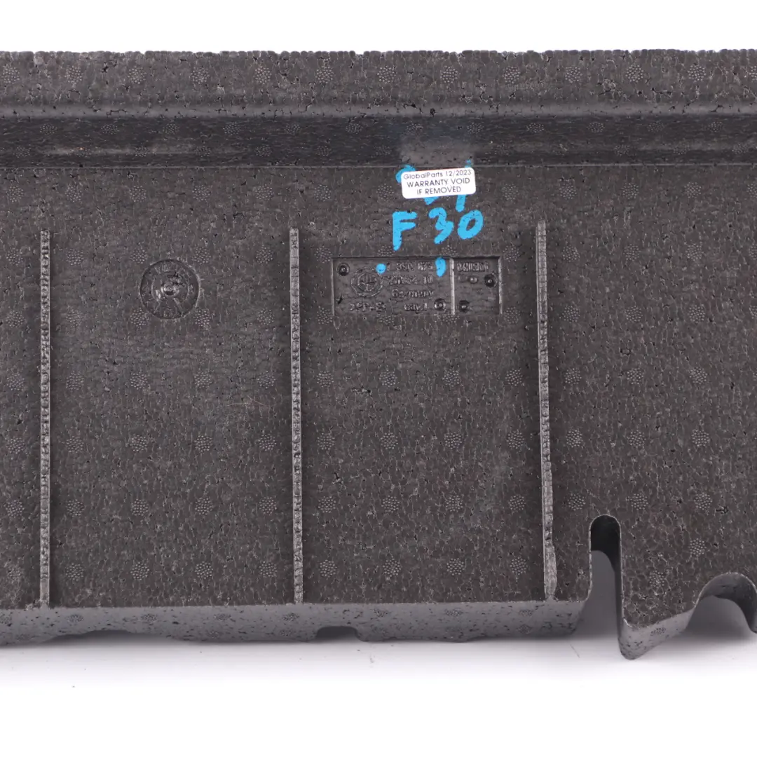 Trunk Floor Foam BMW F30 LCI 330e Hybrid Battery Tray Panel Crash Pad to with Part number 7390675 Trunk Floor Foam BMW F30 LCI 330e Hybrid Battery Tray Panel Crash Pad - SKU 7390675 - Part number 7390675