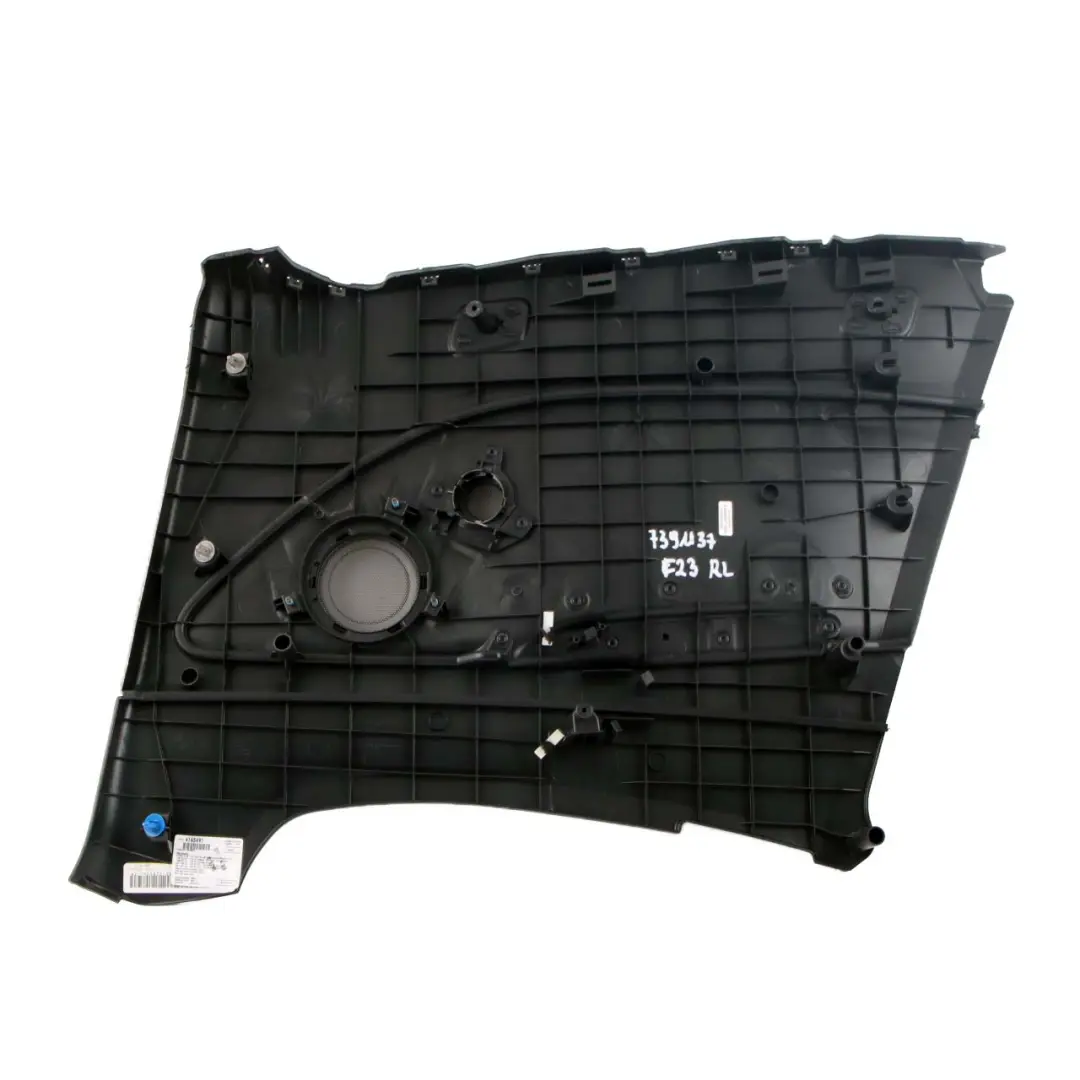 Left N/S Lateral Trim Panel Black Leather Dakota to BMW 2 F23 Cabrio Rear with Part number 7391137 BMW 2 F23 Cabrio Rear Left N/S Lateral Trim Panel Black Leather Dakota - SKU 7391137 - Part number 7391137