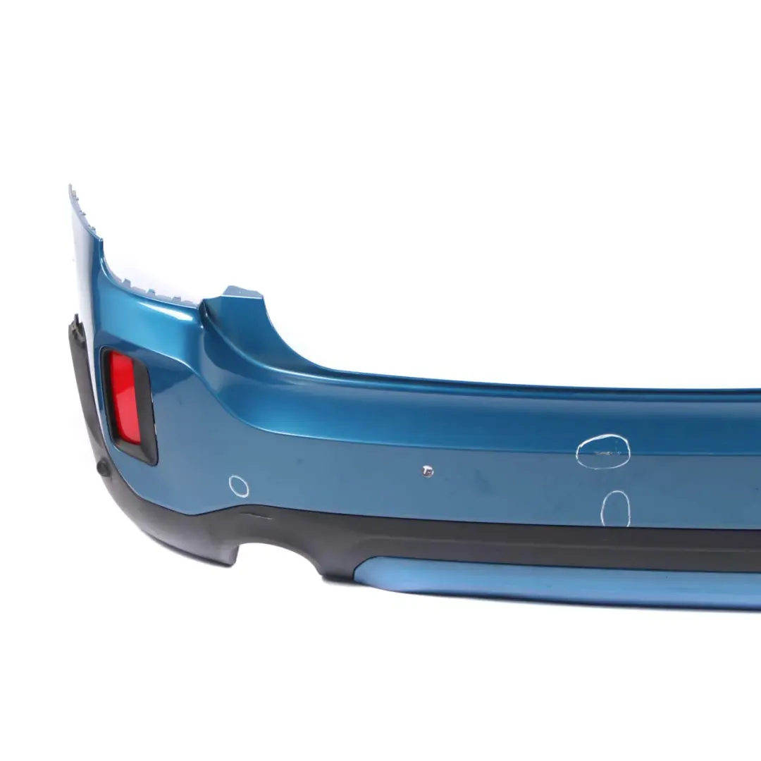 Bumper Rear Trim Panel PDC Complete Island Blue Metallic C2M to Mini F60 Countryman with Part number 7391197 Mini F60 Countryman Bumper Rear Trim Panel PDC Complete Island Blue Metallic C2M - SKU 7391197-ISB - Part number 7391197