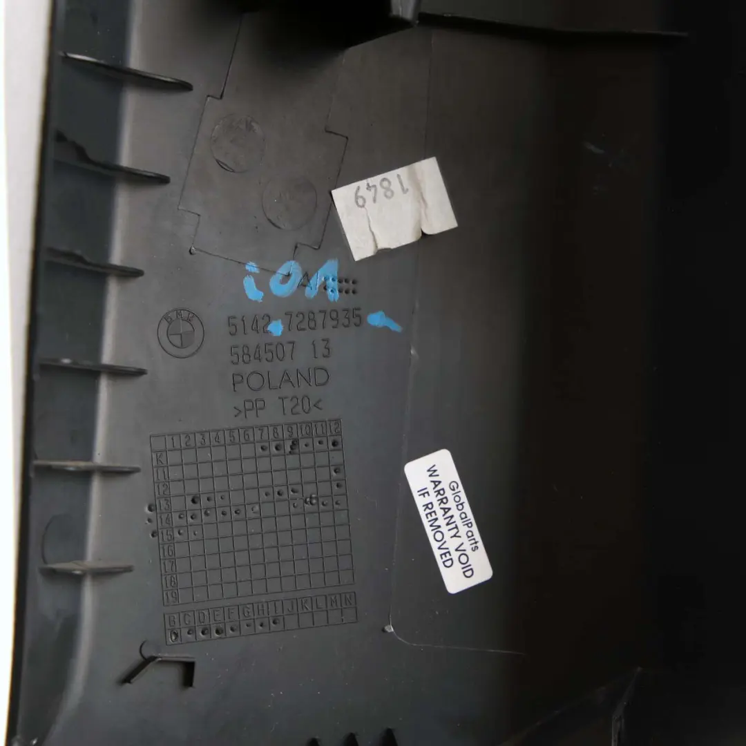 BMW i3 I01 Tapa Pilar Trasero Izquierdo Columna B Panel Interior 7287935 - SKU 7391329 - Número de pieza 7391329