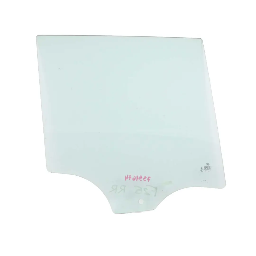 BMW X3 F25 Side Window Green Door Rear Right O/S AS2 - SKU 7391674 - Part number 7391674