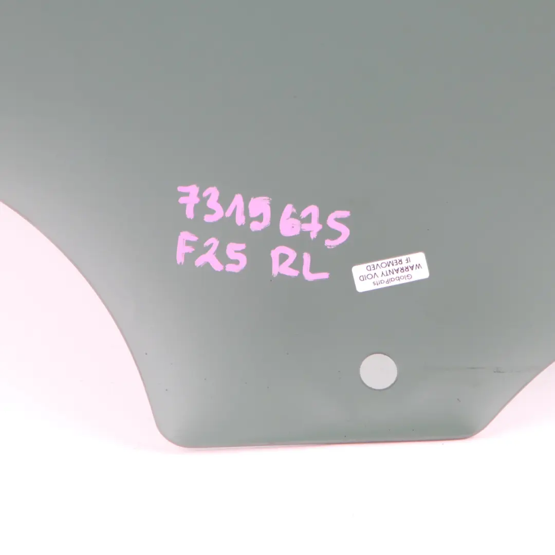 BMW X3 F25 Finestrino laterale nero porta posteriore sinistra AS3 vetri SSG - SKU 7391675 - Numero di parte 7391675