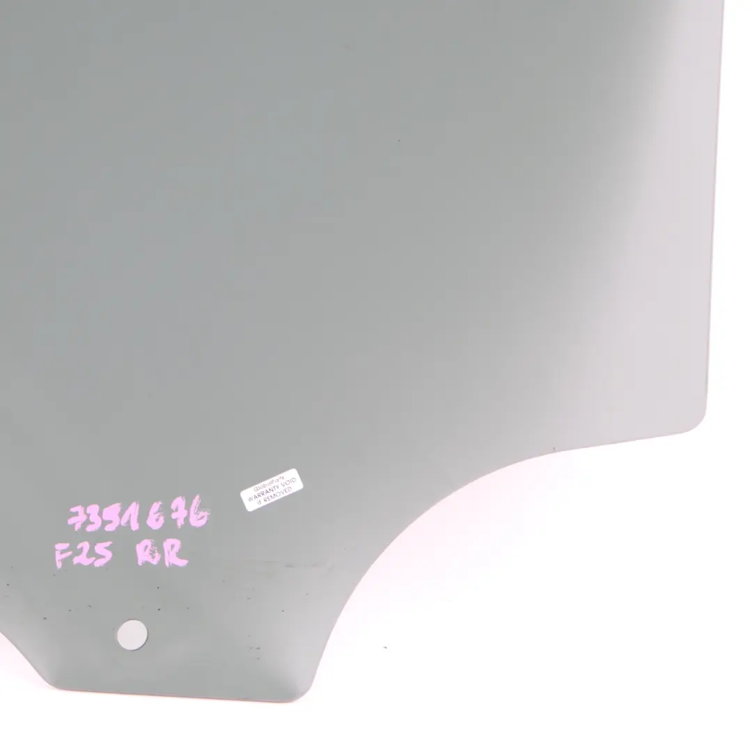 BMW X3 F25 Side Window Black Door Rear Right AS3 Tinted SSG Glazing - SKU 7391676 - Part number 7391676