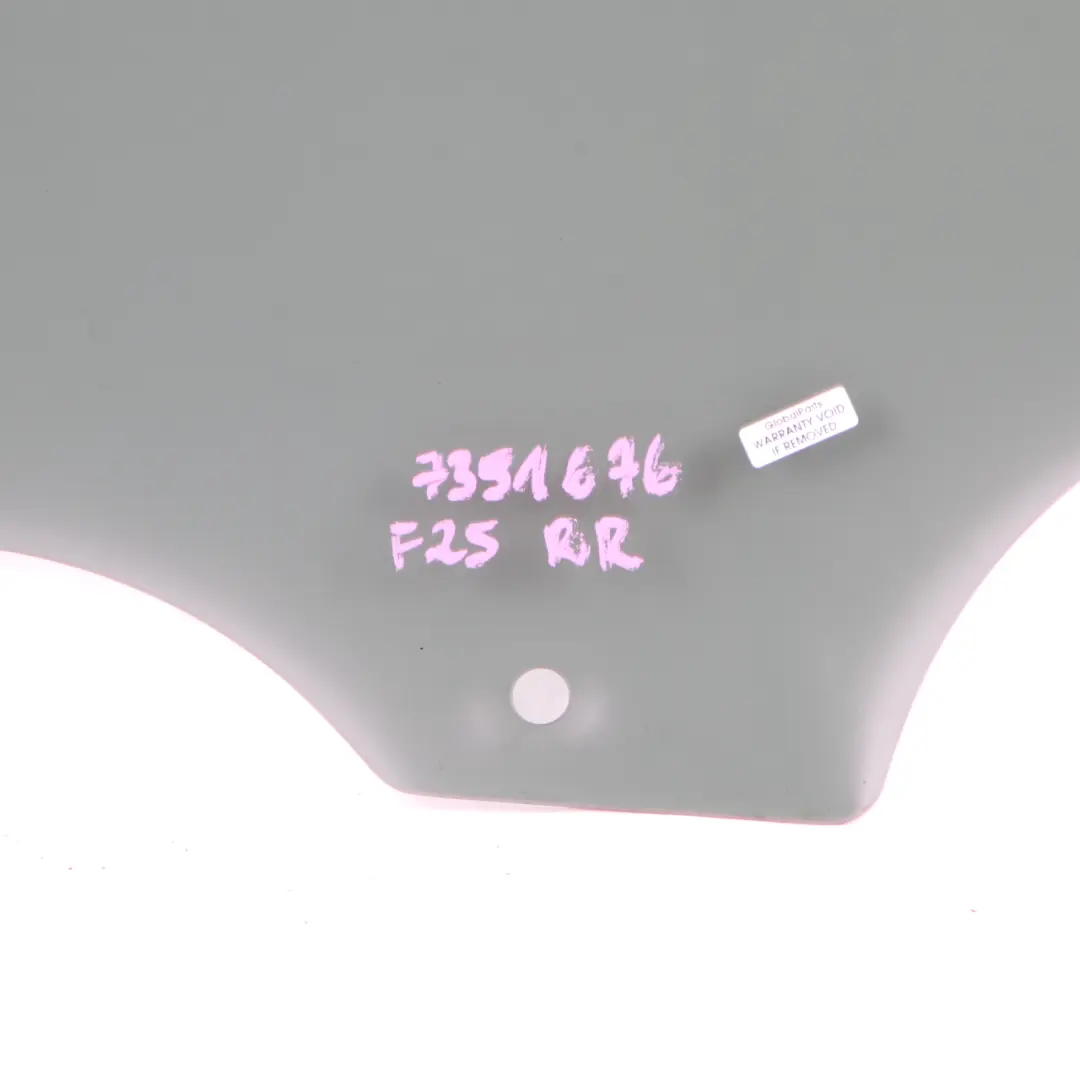 BMW X3 F25 Side Window Black Door Rear Right AS3 Tinted SSG Glazing - SKU 7391676 - Part number 7391676