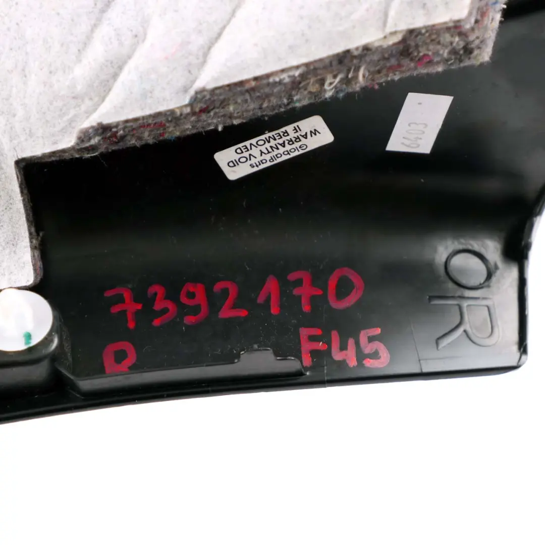 Hinten Rechts Säule C Säule Unten Trim Cover Panel Schwarz für BMW F45 F46 mit Teilenummer 7392170 BMW F45 F46 Hinten Rechts Säule C Säule Unten Trim Cover Panel Schwarz - SKU 7392170 - Teilenummer 7392170