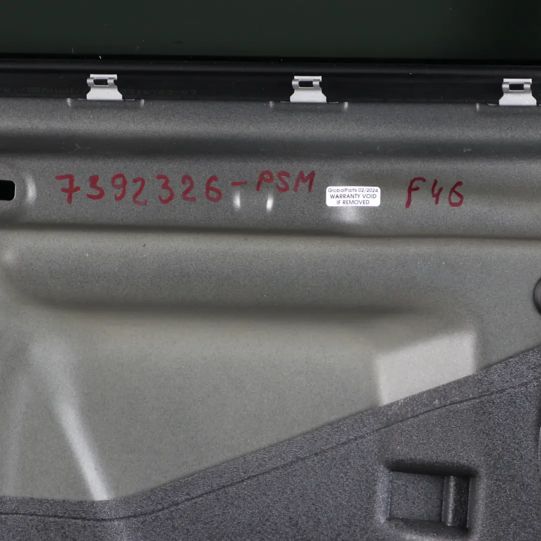 Door Rear Right O/S Platinum Silver Metallic - C08 to BMW F46 Gran Tourer with Part number 7392326 BMW F46 Gran Tourer Door Rear Right O/S Platinum Silver Metallic - C08 - SKU 7392326-PSM - Part number 7392326