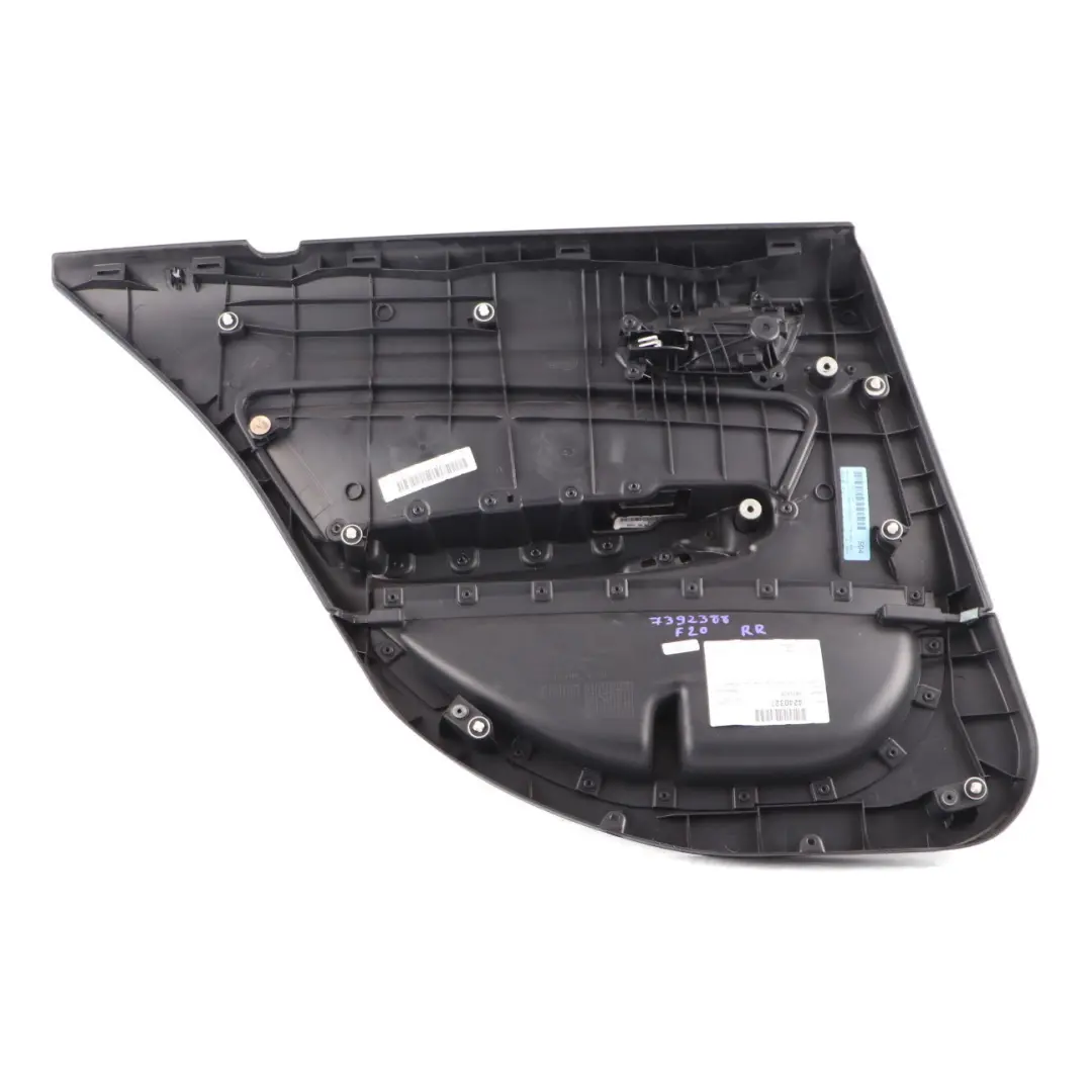 Scheda porta posteriore destra rivestimento pelle Dakota Oyster per BMW F20 con numero di parte 7392388 BMW F20 Scheda porta posteriore destra rivestimento pelle Dakota Oyster - SKU 7392388 - Numero di parte 7392388