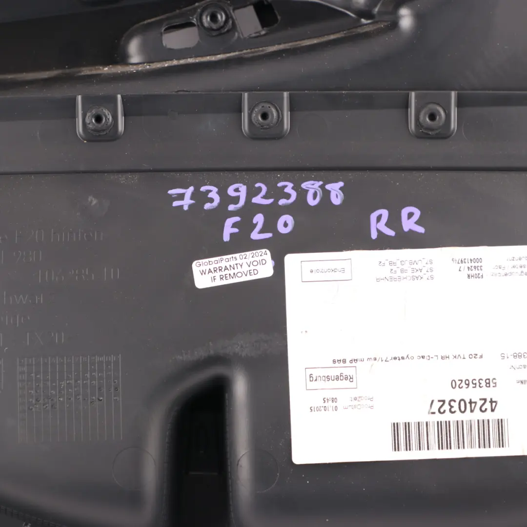 BMW F20 Door Card Rear Right O/S Door Lining Trim Panel Leather Dakota Oyster - SKU 7392388 - Part number 7392388