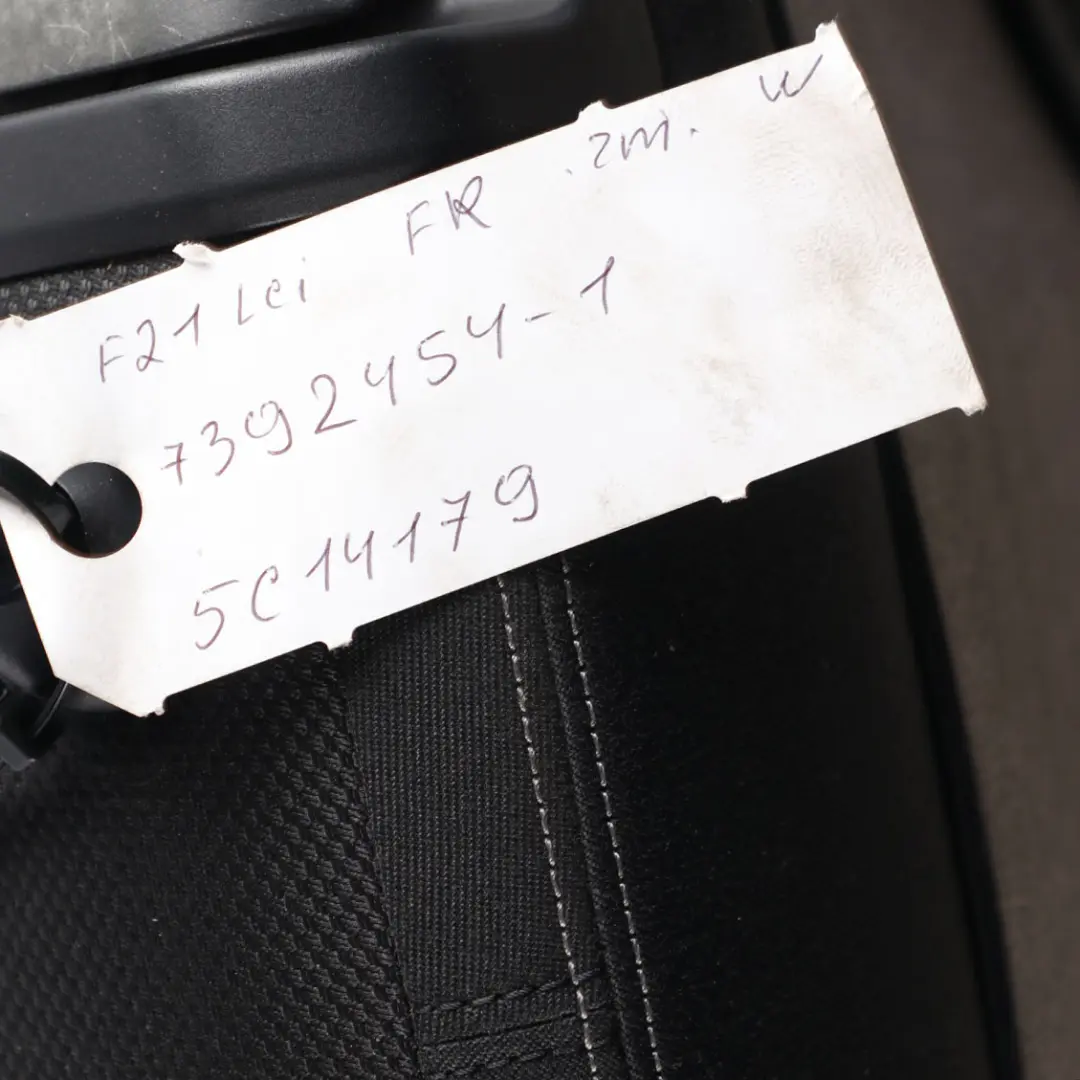 BMW F21 LCI Vordere Sport Sitze Stoff Anthrazitgrau Rechts Außen - SKU 7392454-1 - Teilenummer 7392454