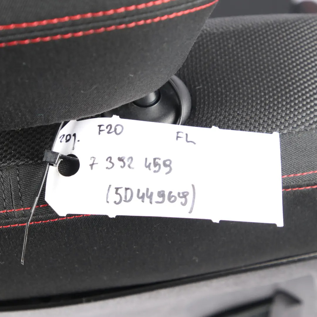 Siège Sport Avant Gauche Tissu Coin Anthracite Accent Rouge pour BMW F20 LCI à propos du numéro de pièce 7392459 BMW F20 LCI Siège Sport Avant Gauche Tissu Coin Anthracite Accent Rouge - SKU 7392459 - Numéro de pièce 7392459