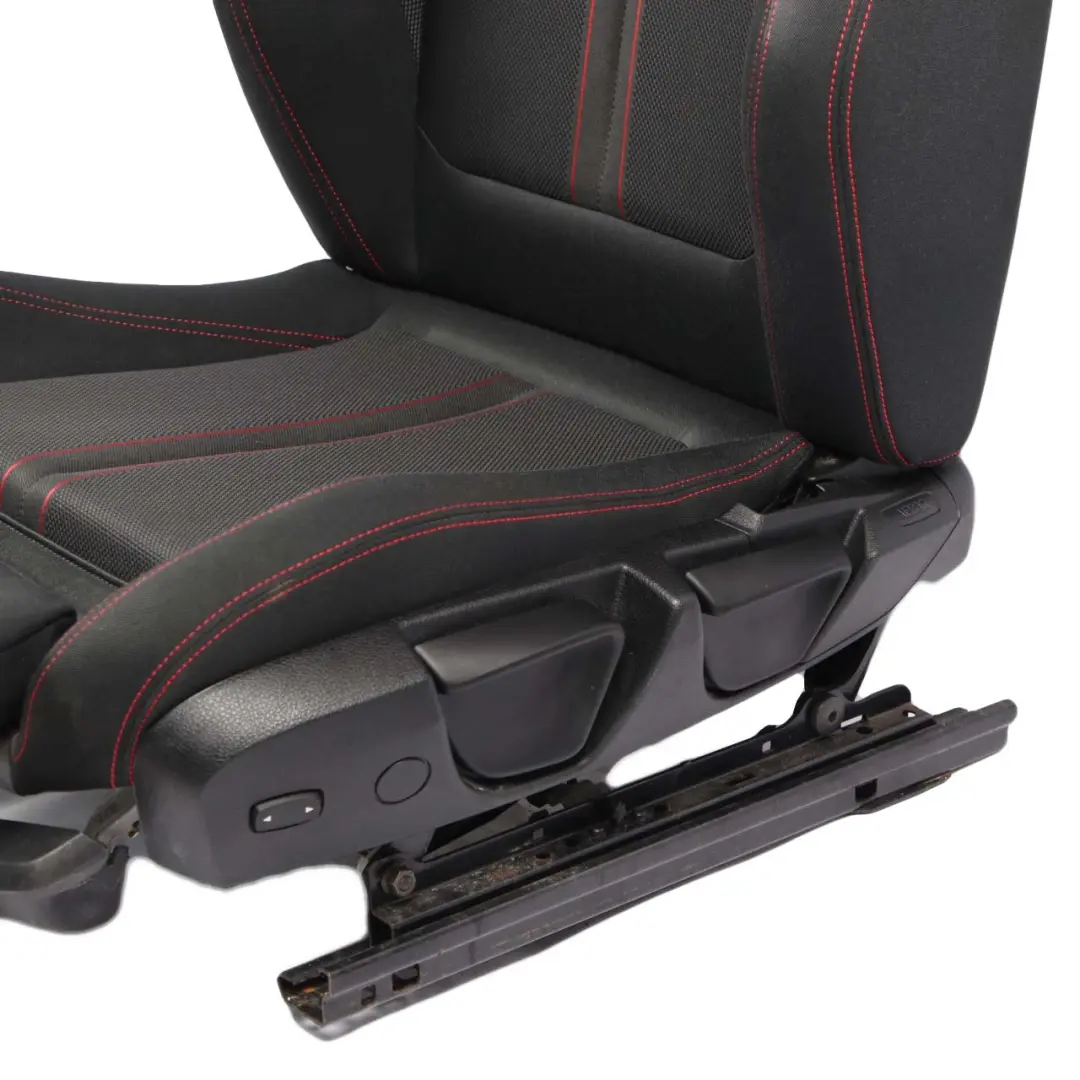 BMW F20 LCI Front Left Sport Seat N/S Fabric Corner Anthracite Accent Red - SKU 7392459 - Part number 7392459