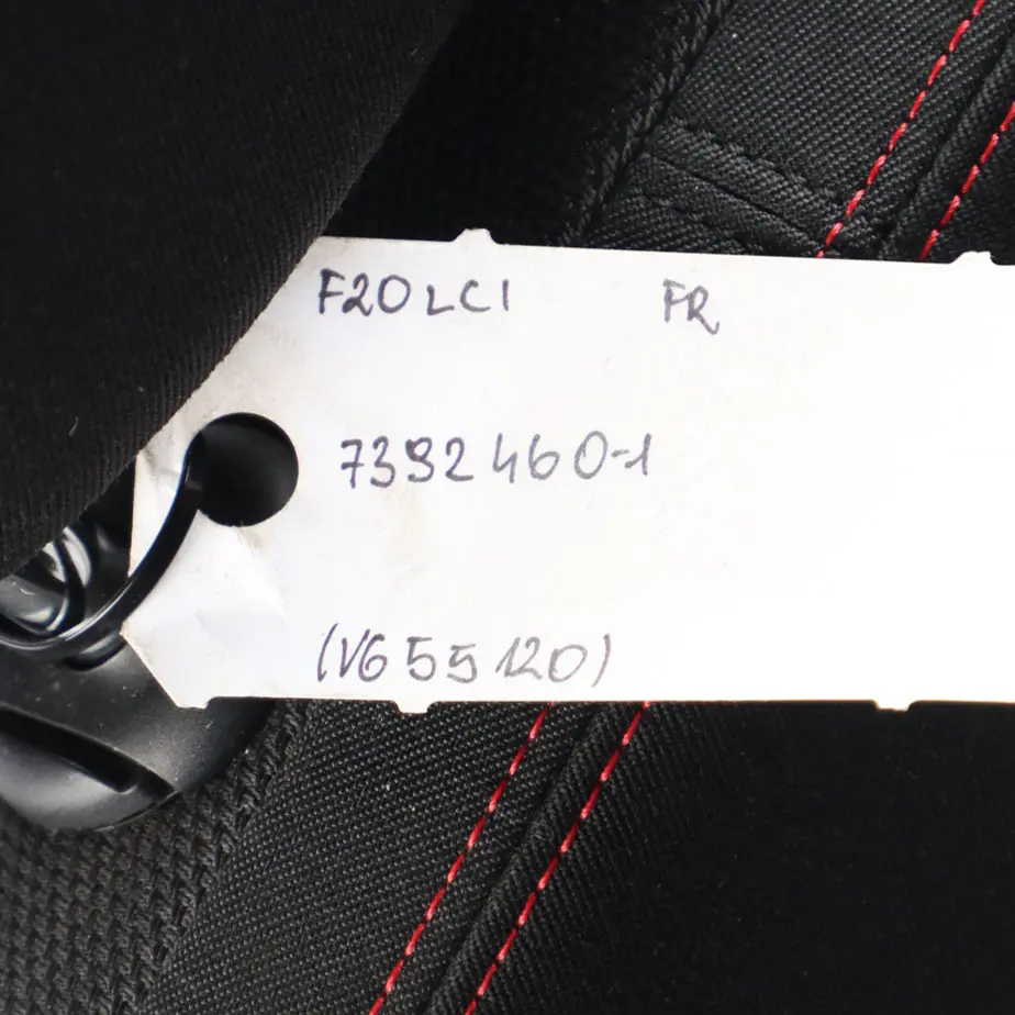 BMW F20 LCI Front Seat M Sport Right O/S Fabric Cloth Anthrazit Red - SKU 7392460-1 - Part number 7392460
