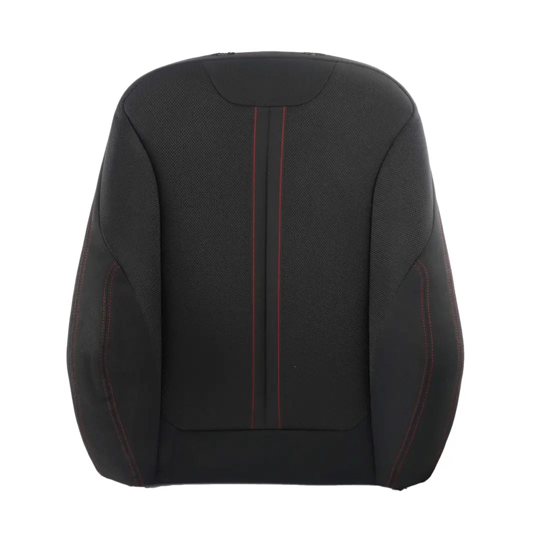 BMW F20 F30 LCI Front Right Sport Seat O/S Backrest Cover Cloth Anthracite Red - SKU 7392460 - Part number 7475406