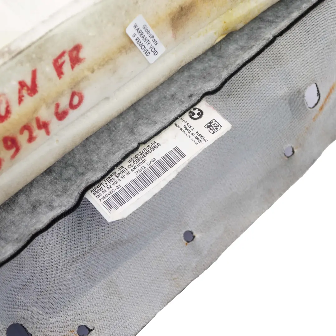 BMW F20 F30 LCI Derecho Sport Funda Respaldo Asiento Tela Antracita Rojo - SKU 7392460 - Número de pieza 7475406