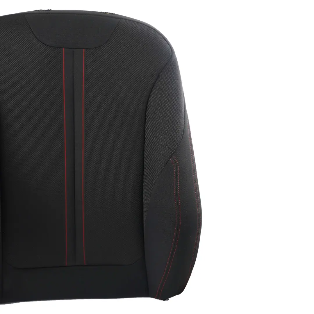 BMW F20 F30 LCI Front Right Sport Seat O/S Backrest Cover Cloth Anthracite Red - SKU 7392460 - Part number 7475406