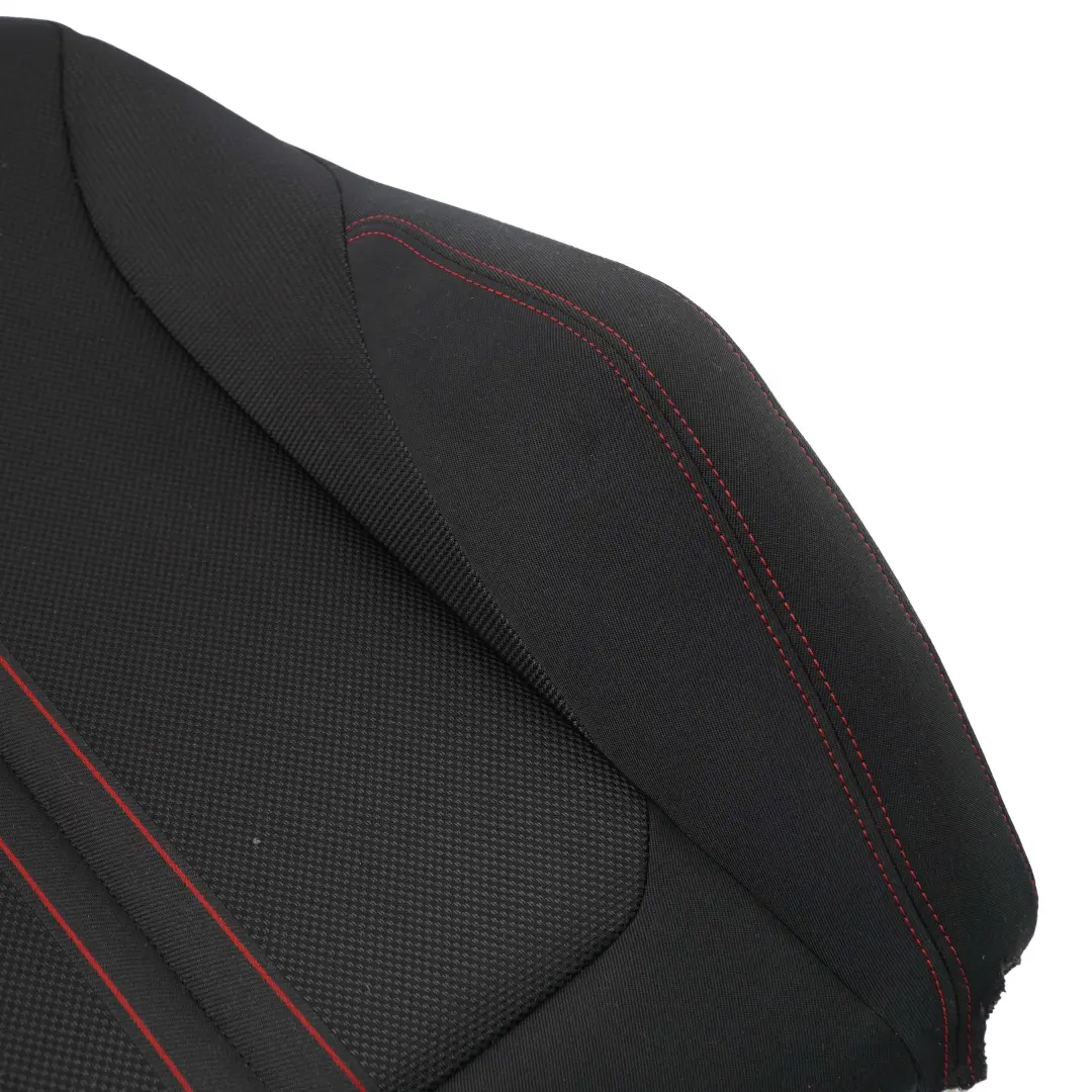 BMW F20 F30 LCI Front Right Sport Seat O/S Backrest Cover Cloth Anthracite Red - SKU 7392460 - Part number 7475406