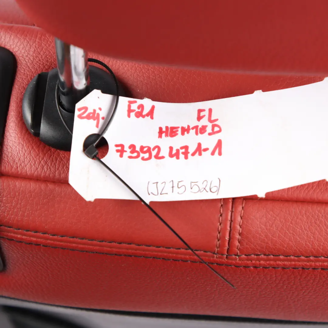 Sedile anteriore BMW F21 sinistro Sport riscaldato Korall Rot accento nero per con numero di parte 7392471 Sedile anteriore BMW F21 sinistro Sport riscaldato Korall Rot accento nero - SKU 7392471-1 - Numero di parte 7392471