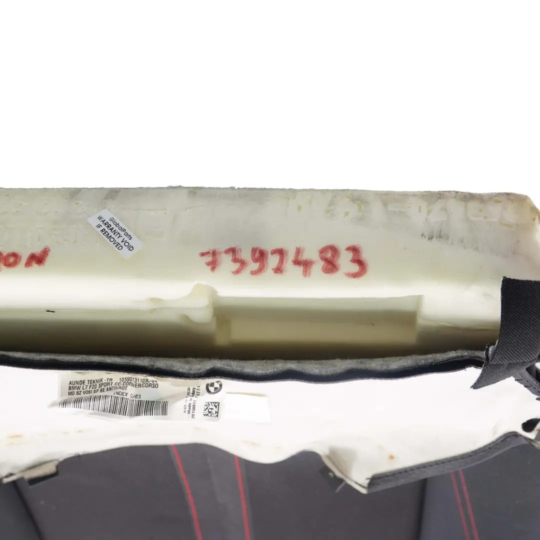 BMW F20 LCI Delantero Izquierdo Derecho Asiento Deportivo Tela Antracita Rojo - SKU 7392483 - Número de pieza 7475397