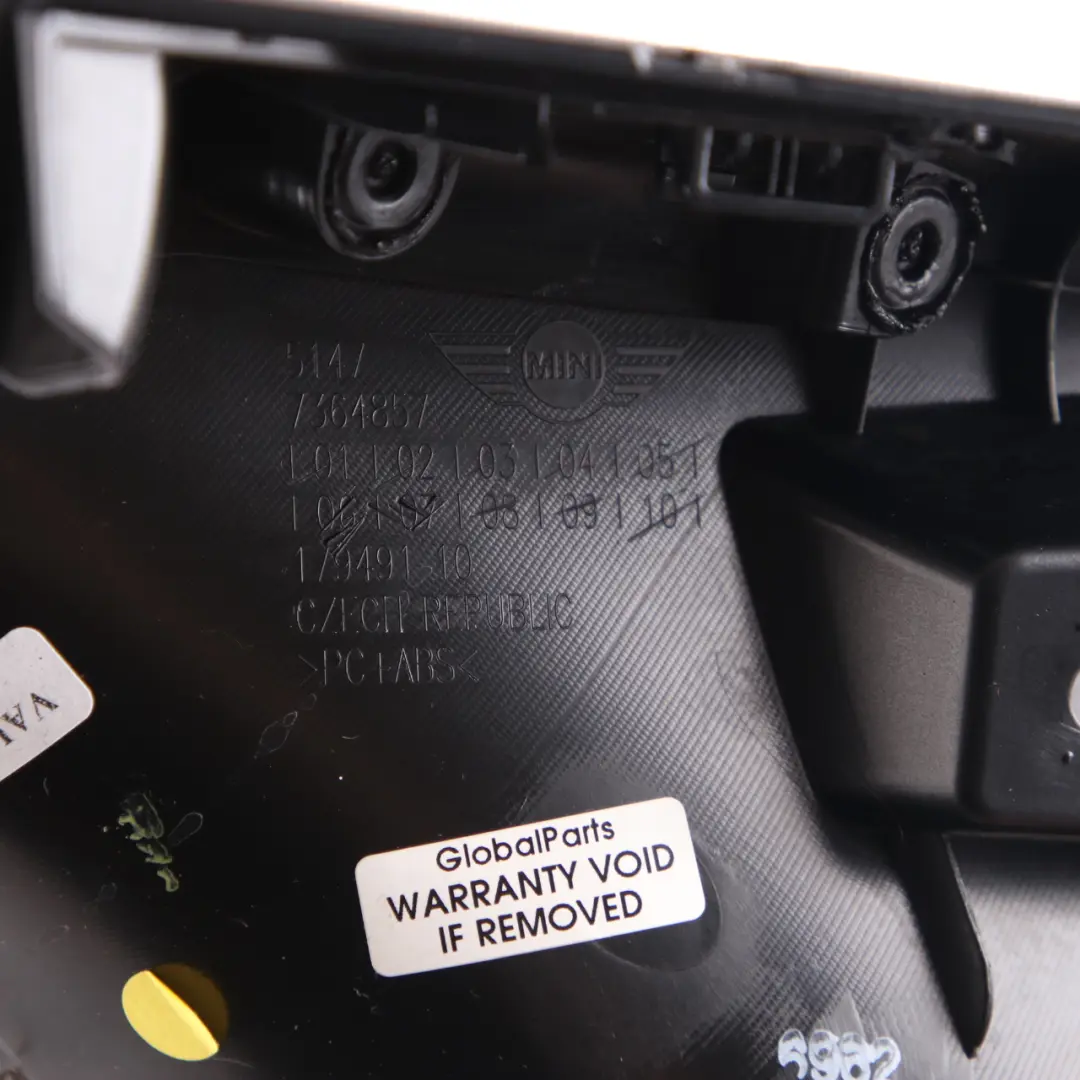 Mini Cooper F57 Cabrio Colonna A Rivestimento Sinistro Nero 7364857 - SKU 7393007 - Numero di parte 7393007
