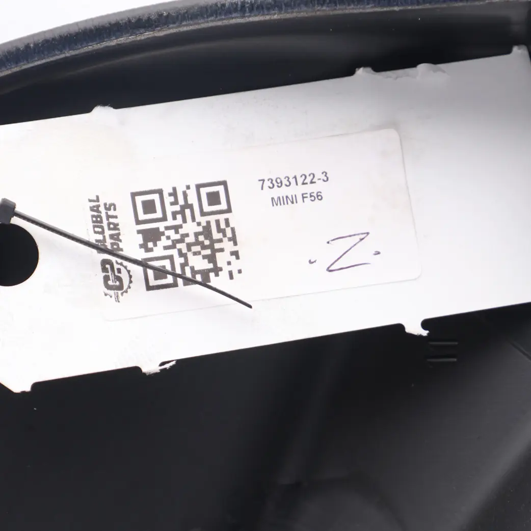 Front Right O/S Door Card Trim Cover Panelling Carbon Black to Mini F56 F57 with Part number 7393122 Mini F56 F57 Front Right O/S Door Card Trim Cover Panelling Carbon Black - SKU 7393122-3 - Part number 7393122