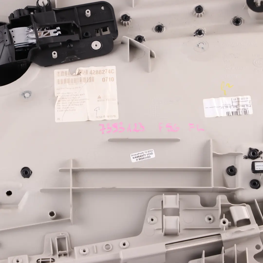 Door Card Front Left N/S Trim Panel Satellite Grey to Mini F56 F57 with Part number 7393123 Mini F56 F57 Door Card Front Left N/S Trim Panel Satellite Grey - SKU 7393123 - Part number 7393123