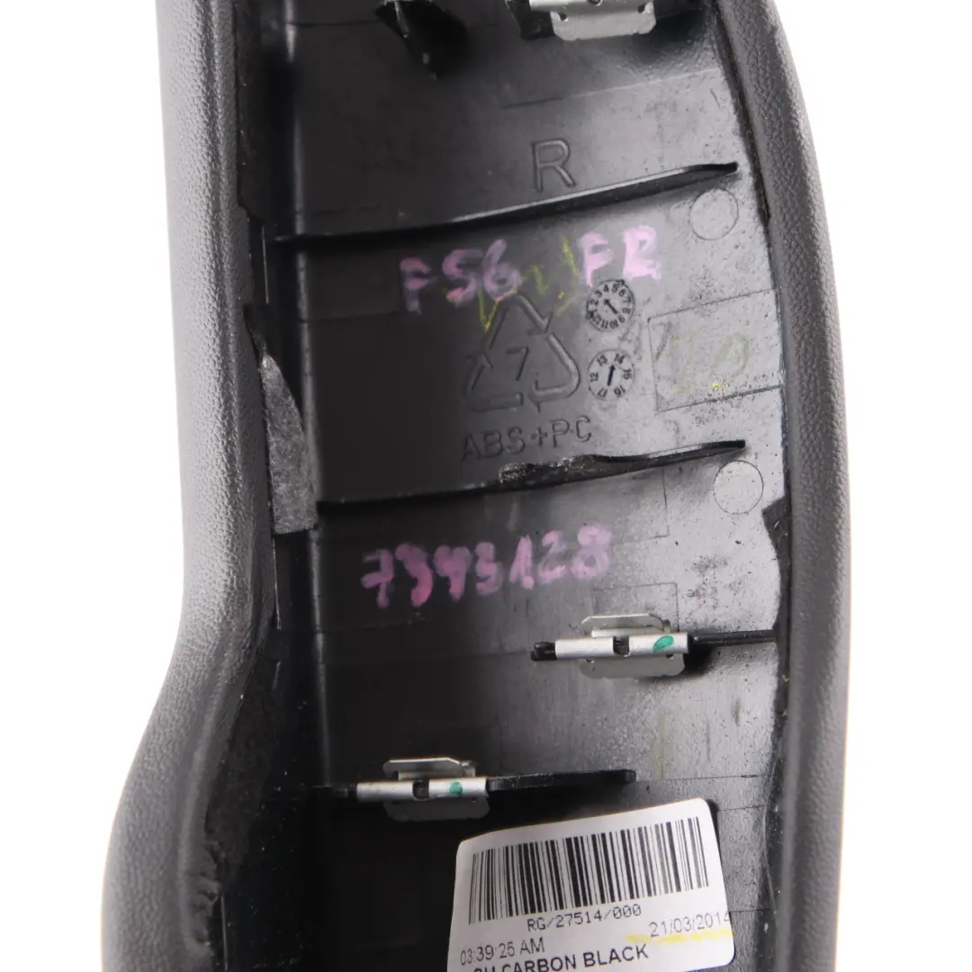 Door Armrest Mini F56 Trim Panel Right Panel O/S Carbon Black to with Part number 7393128 Door Armrest Mini F56 Trim Panel Right Panel O/S Carbon Black - SKU 7393128 - Part number 7393128