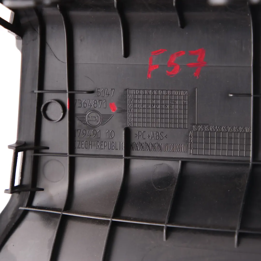 Trim Panel Roll Bar Rear Left N/S 7364871 to Mini F57 Convertible Black Cover with Part number 7393467 Mini F57 Convertible Black Cover Trim Panel Roll Bar Rear Left N/S 7364871 - SKU 7393467 - Part number 7393467