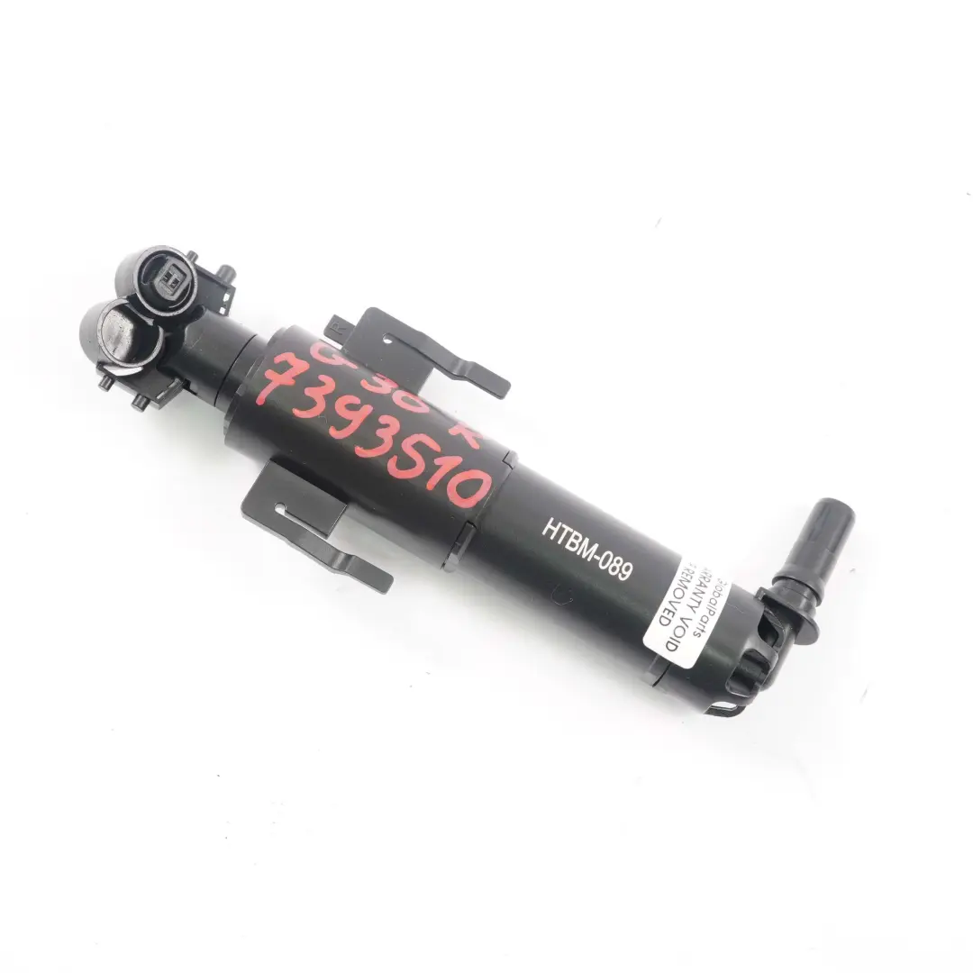 Washer Nozzle BMW G30 G31 G32 High Pressure Pump Headlight Right O/S HTBM-089 to with Part number 7393510 Washer Nozzle BMW G30 G31 G32 High Pressure Pump Headlight Right O/S HTBM-089 - SKU 7393510 - Part number 7393510