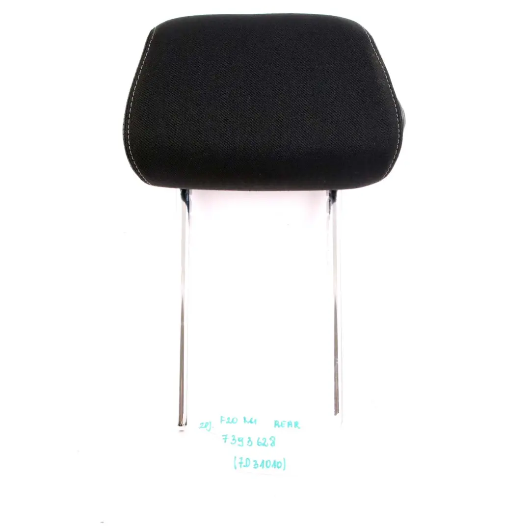 BMW F20 LCI Headrest Rear Seat Cloth Fabric Anthracite Grey Left Right N/O/S - SKU 7393628 - Part number 7393628