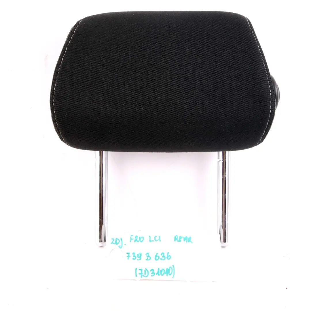 BMW F20 LCI Kopfstütze Mitte Rücksitz Mitte Stoff Anthrazit Grau - SKU 7393636 - Teilenummer 7393636