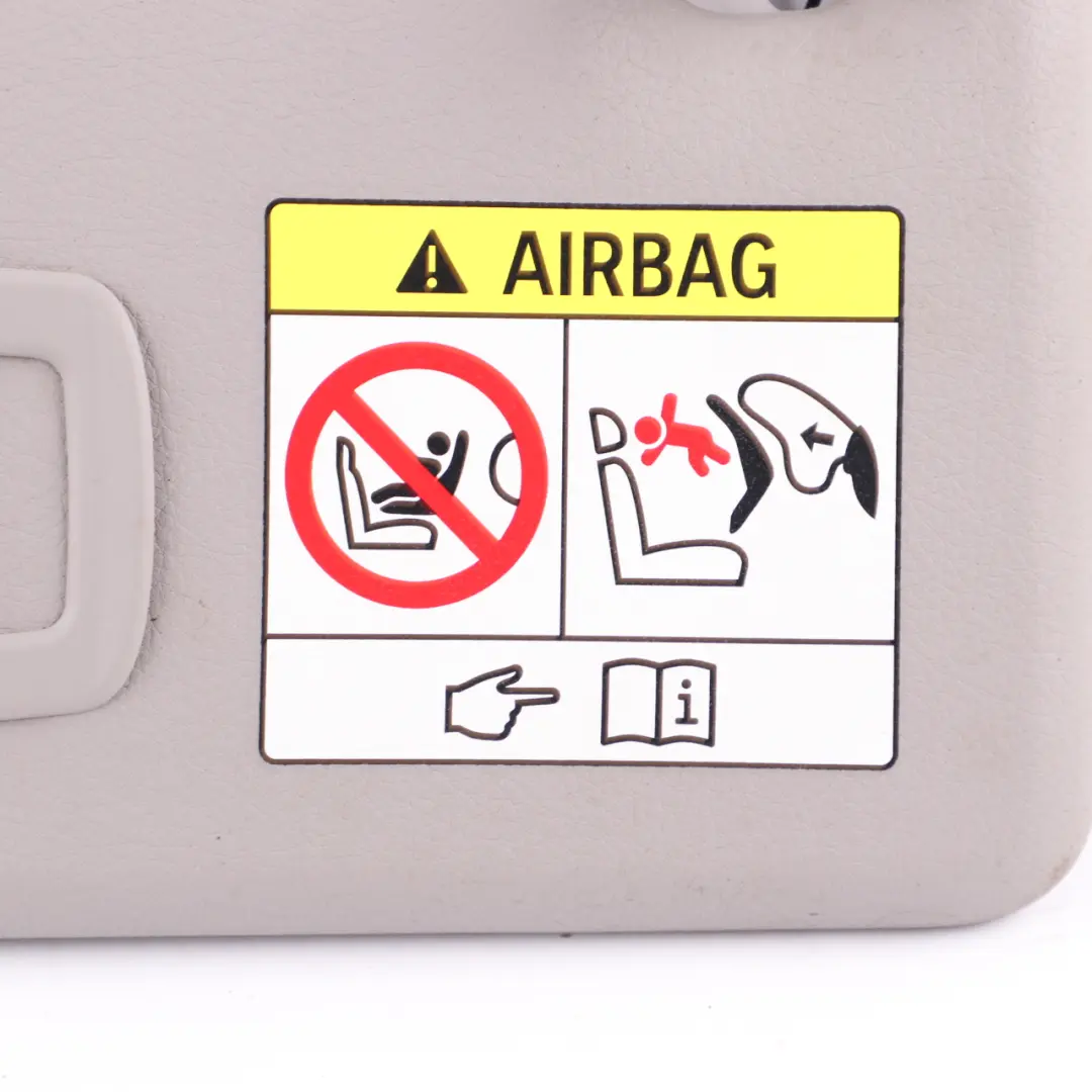 BMW F40 F45 Sun Visor Label Mirror Panel Left Everestgrau - SKU 7393757-1 - Part number 7393757