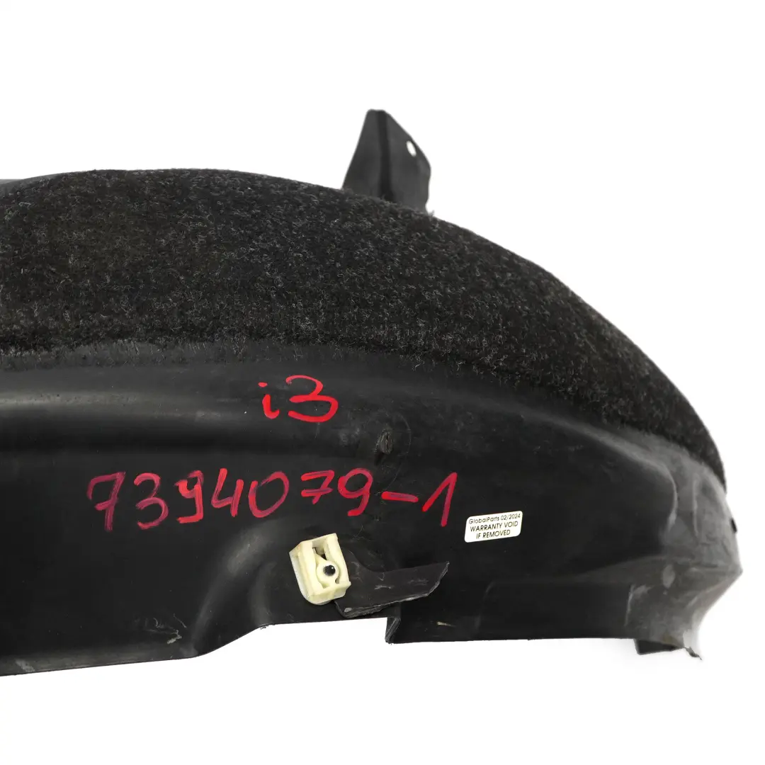 Cover Wheel Arch BMW i3 I01 Rear Left N/S Liner Housing Trim Panel - SKU 7394079-1 - Part number 7394079
