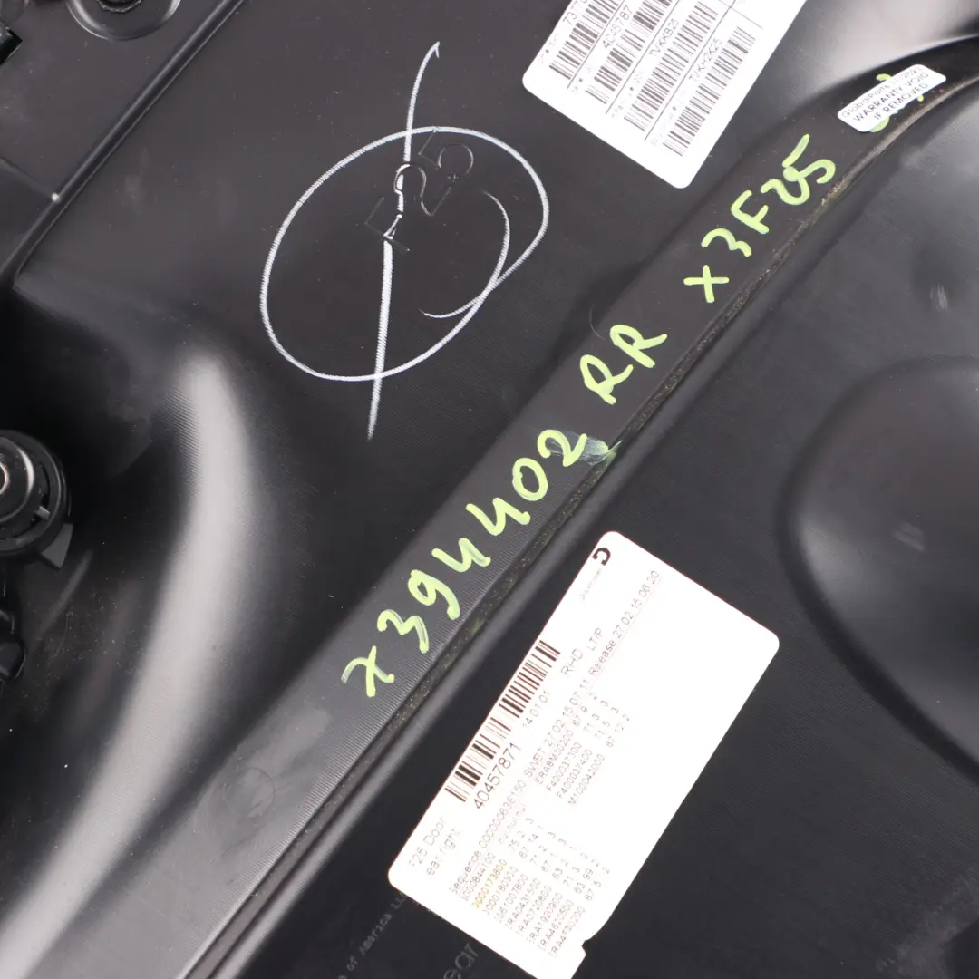 BMW X3 F25 Door Card Rear Right O/S Trim Lining Cover Panel Leather Nevada Mokka - SKU 7394402 - Part number 7394402