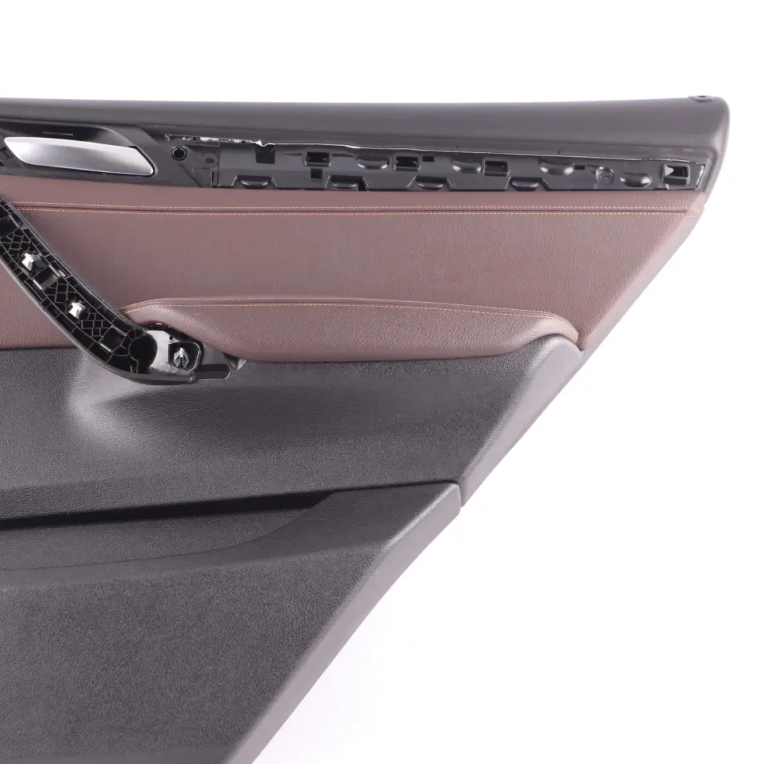 Door Card Rear Right O/S Trim Lining Cover Panel Leather Nevada Mokka to BMW X3 F25 with Part number 7394402 BMW X3 F25 Door Card Rear Right O/S Trim Lining Cover Panel Leather Nevada Mokka - SKU 7394402 - Part number 7394402