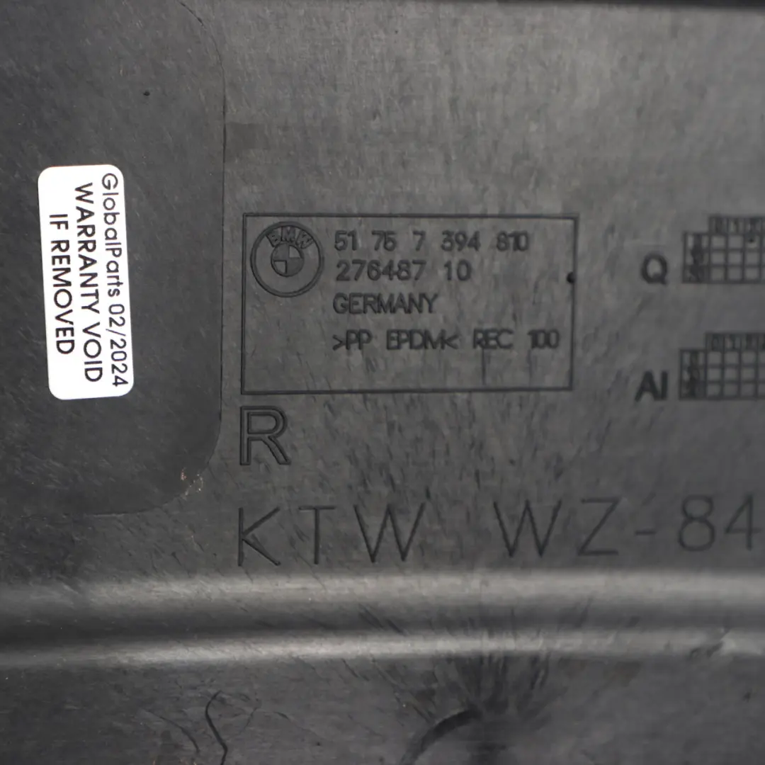 Underbody Panelling Right O/S Tank Cover Shield Protection to BMW X3 G01 with Part number 7394810 BMW X3 G01 Underbody Panelling Right O/S Tank Cover Shield Protection - SKU 7394810 - Part number 7394810