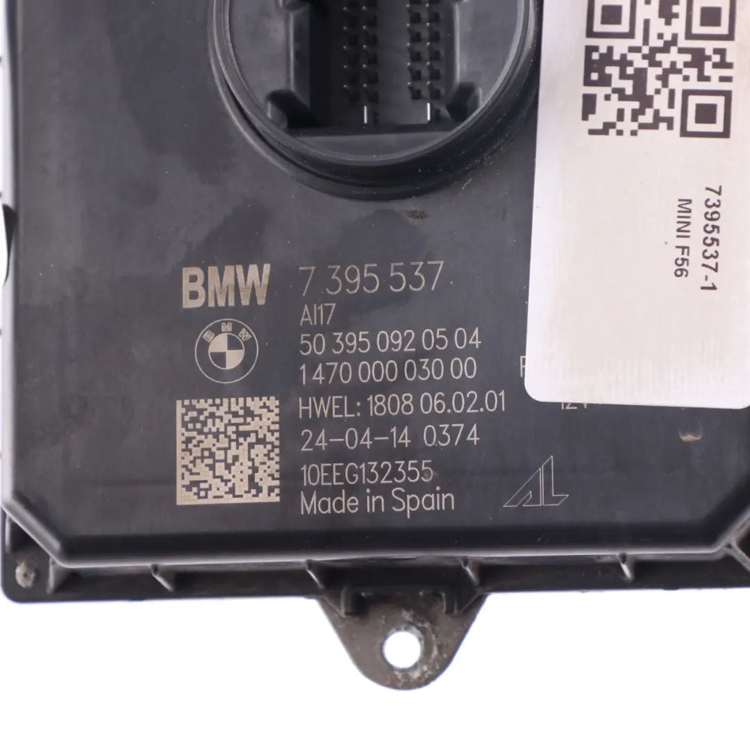 LED Headlight Level Control Ballast Module to Mini Cooper F55 F56 F57 F60 with Part number 7395537 Mini Cooper F55 F56 F57 F60 LED Headlight Level Control Ballast Module - SKU 7395537-1 - Part number 7395537