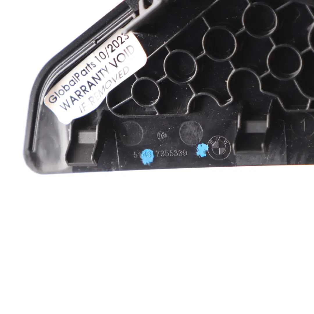 BMW G11 Rear Seatbelt Trim Cover Centre Seat Belt Outlet Guide Black 7355339 - SKU 7395951 - Part number 7395951