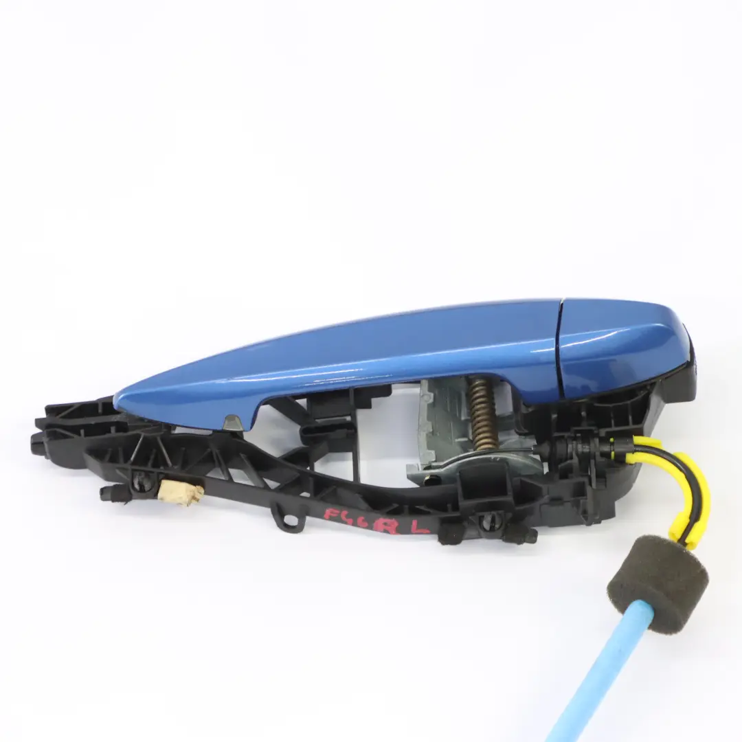 Left N/S Outside Door Handle Estoril Blau - B45 to BMW F46 Rear with Part number 7396307 BMW F46 Rear Left N/S Outside Door Handle Estoril Blau - B45 - SKU 7396307-EB - Part number 7396307