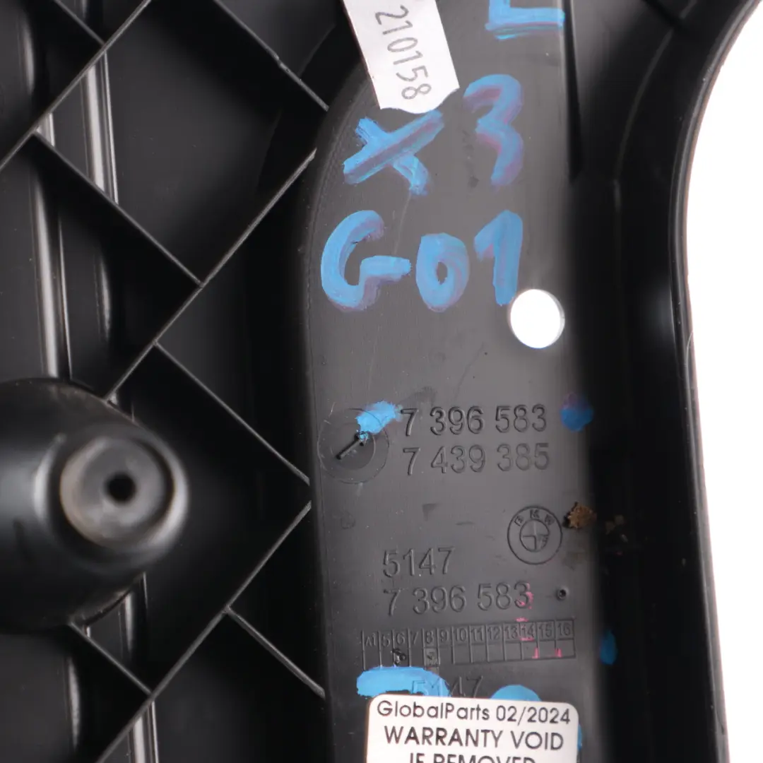 Trunk Floor Mount BMW X3 G01 Left N/S Side Member Pad Trim Panel to with Part number 7396583 Trunk Floor Mount BMW X3 G01 Left N/S Side Member Pad Trim Panel - SKU 7396583 - Part number 7396583