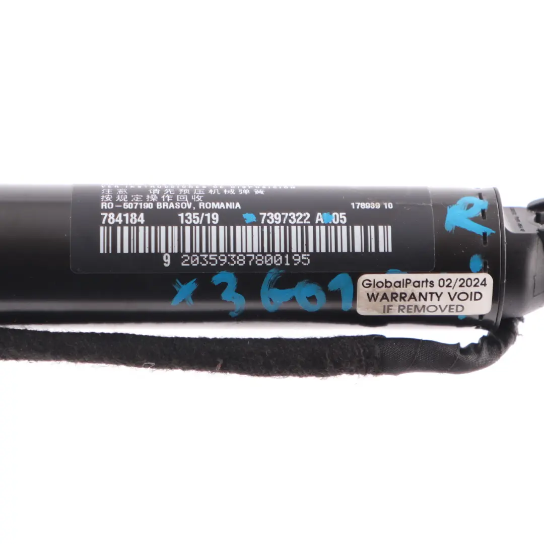 Portellone Posteriore Automatico Puntone Posteriore Stivale per BMW X3 G01 con numero di parte 7397322 BMW X3 G01 Portellone Posteriore Automatico Puntone Posteriore Stivale - SKU 7397322 - Numero di parte 7397322