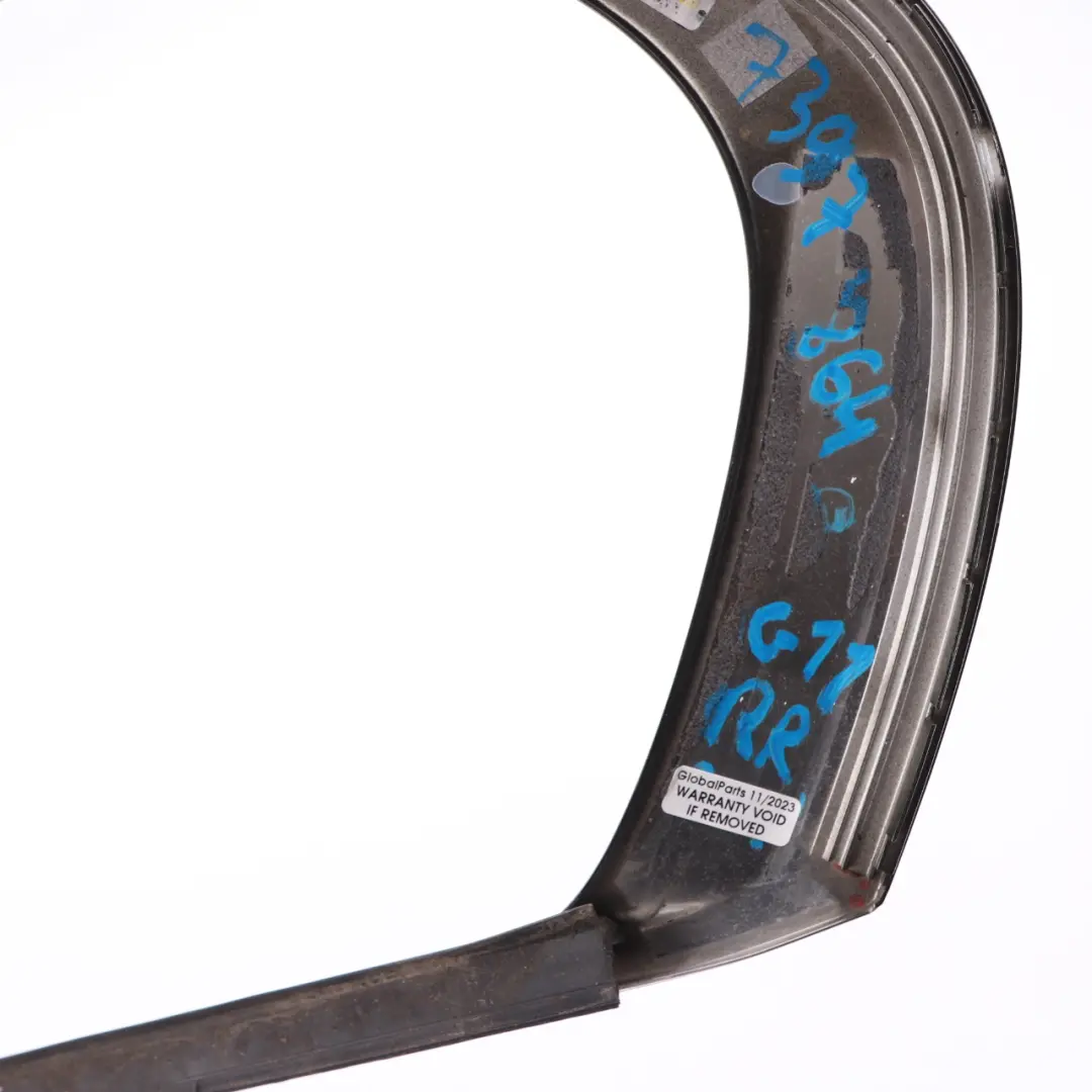 Window Frame Strip Rear Door Right O/S Trim Finisher High Gloss to BMW G11 with Part number 7397864 BMW G11 Window Frame Strip Rear Door Right O/S Trim Finisher High Gloss - SKU 7397864 - Part number 7397864